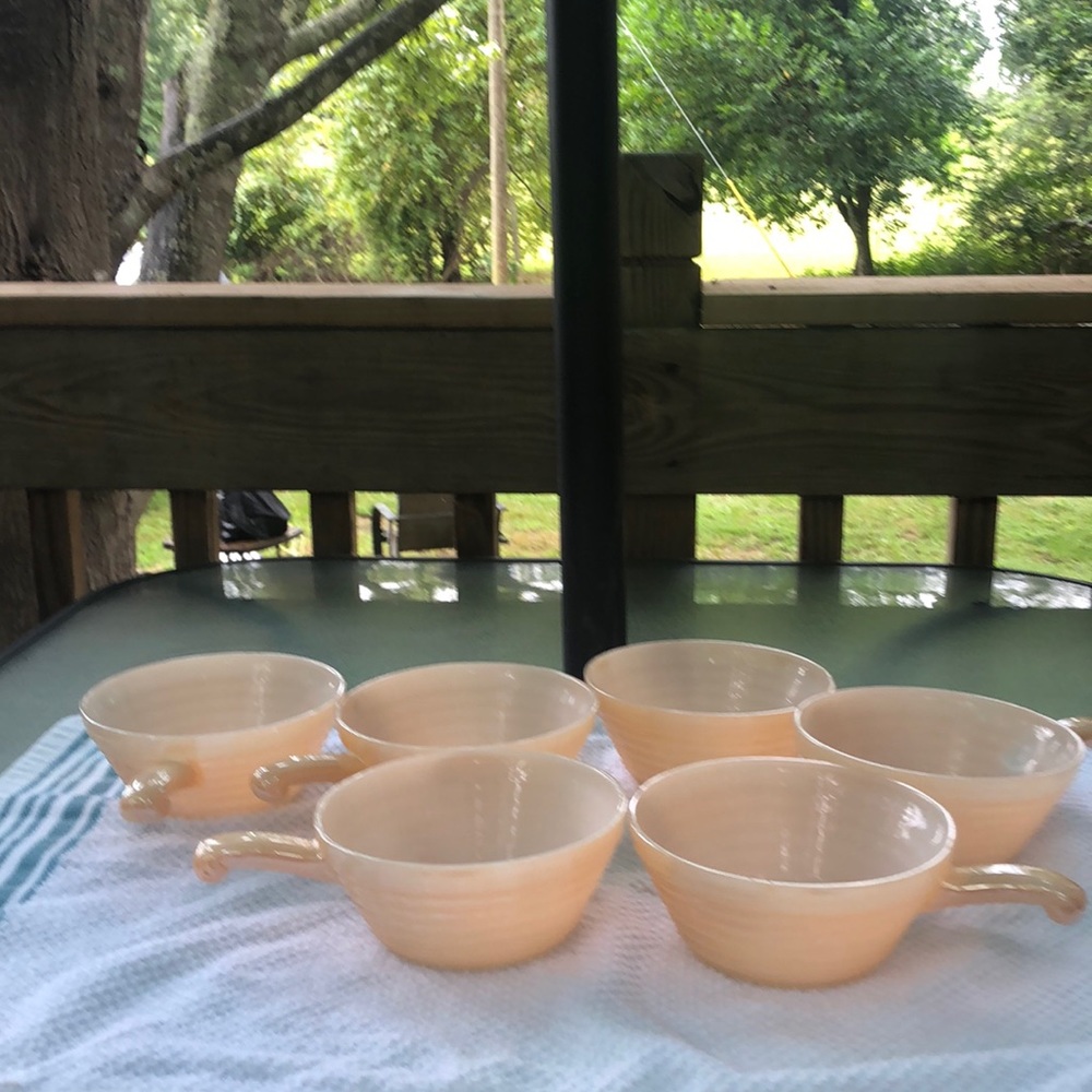 Vintage Fire King Peach Lusterware Bowls